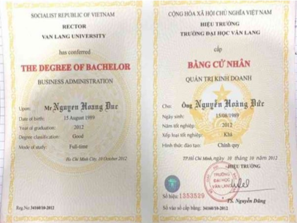 Làm Bằng Đại Học Văn Lang Phôi Thật Bao Sử Dụng Toàn Quốc