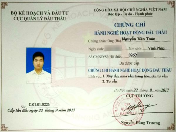 Chi phí làm chứng chỉ nghề giả tại Làm Bằng Thật 100