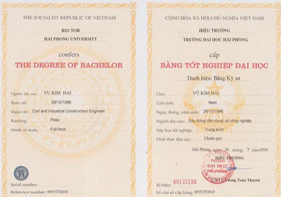 Làm Bằng Đại Học Hải Phòng Bao Sử Dụng Không Cần Thi