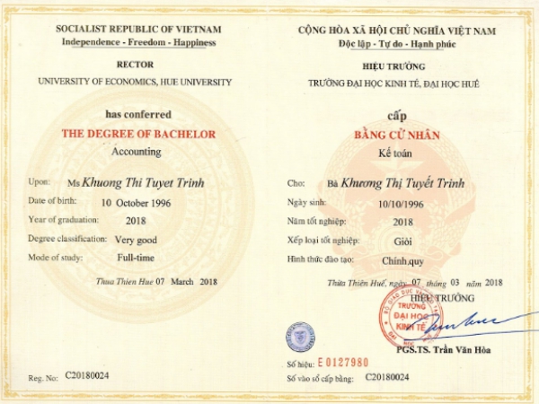 Làm Bằng Đại Học Huế Hồ Sơ Tại Trường Bao Sử Dụng