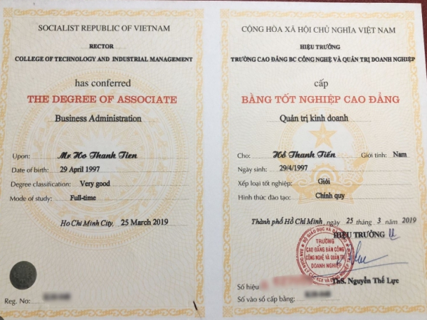 Quá trình thực hiện làm bằng cao đẳng