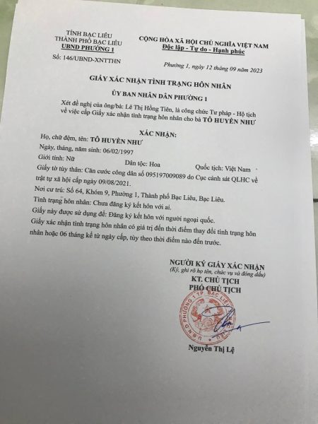 Làm Giấy Chứng Nhận Độc Thân Giả Giá Rẻ Nhanh Chóng